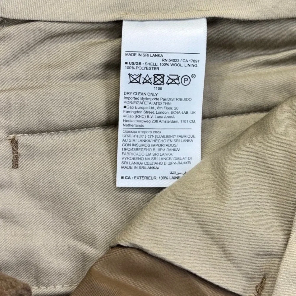 Banana Republic Fabrica Alta Marzotto 100% Wool Dress Pants Men's 33x30 Tapered